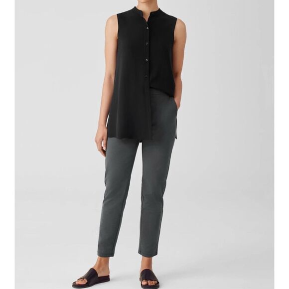 Eileen Fisher Women's $178 Organic Cotton Ponte Slim Pant medium - Picture 9 of 13